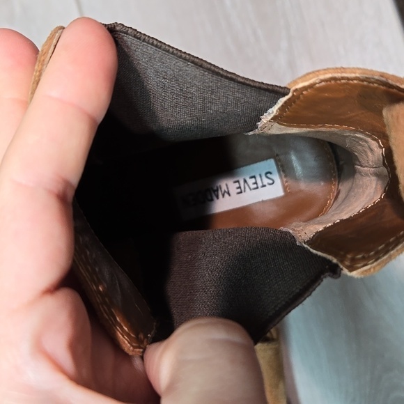 Steve Madden Women Subtle Chestnut Leather Pointed toe heels shoes boots sz 10M - Picture 15 of 15